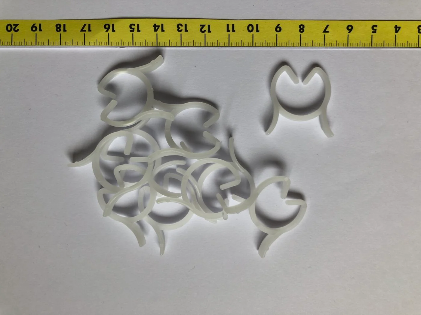 Plastclips til opbinding Hvid 21 mm - Image 2